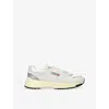 Autry White And Silver Leather Hyperway Sneakers In Neutral