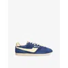 Autry Suede And Leather High Top Sneakers In Blue