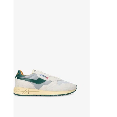 Autry Sneakers Light Beige-dark Green In Animal Print