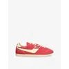 Autry Mens Red Windspin Low-top Suede Runner Trainers Eur 44 / 10 Uk