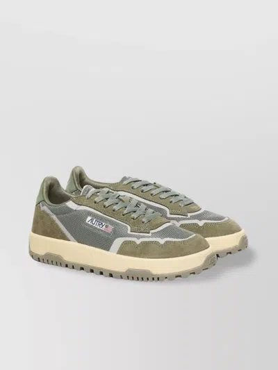 Autry Mesh And Suede Low Top Sneakers