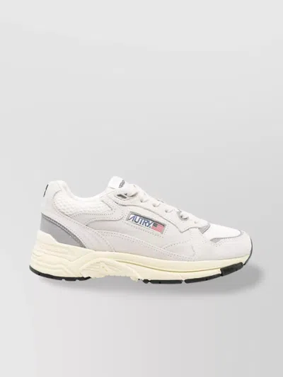 AUTRY MESH AND SUEDE SNEAKERS WITH CONTRAST SOLE