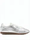 Autry Metallic Silver Leather Low-profile Sneakers In White