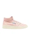 Autry Mid-top Lace-up Sneakers In Nude
