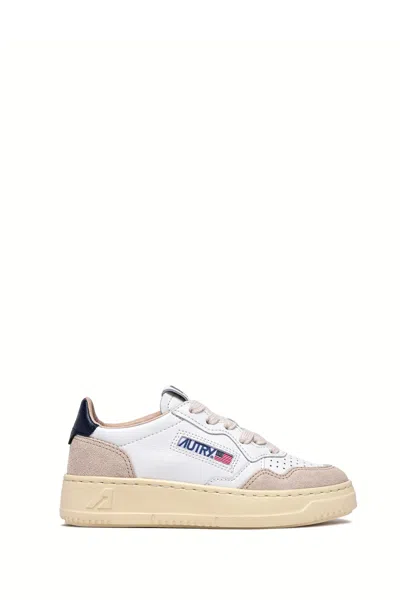 Autry Mini Flat Shoes For Boys - Fw25 Edition In White