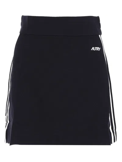 Autry Mini Knit Skirt In Blue