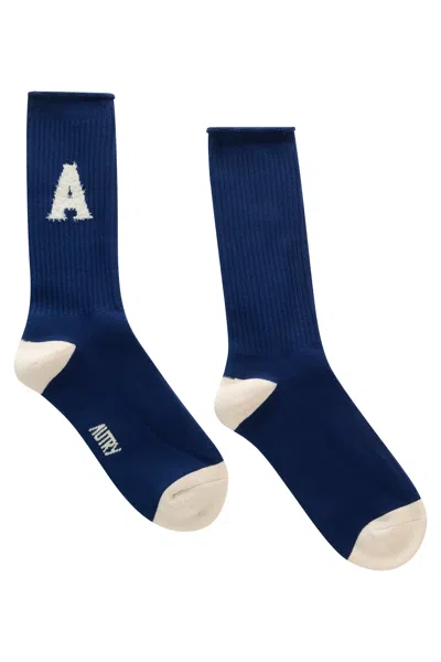 Autry Mini Socks With White Details In Blue