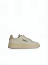 Autry Minimalist Low-top Sneakers With Perforated Detailing In White