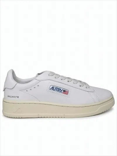 Autry Minimalist Low-top Sneakers With Smooth Leather Uppers In White