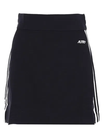 Autry Miniskirt With Logo In Blue