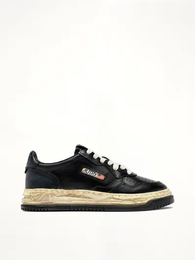Autry Mmy Super Vintage Low Sneaker In Black
