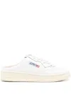 Autry Medalist Mule Low Leather Sneakers In Bianco