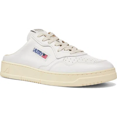 Autry Women White Leather Mule Sneakers