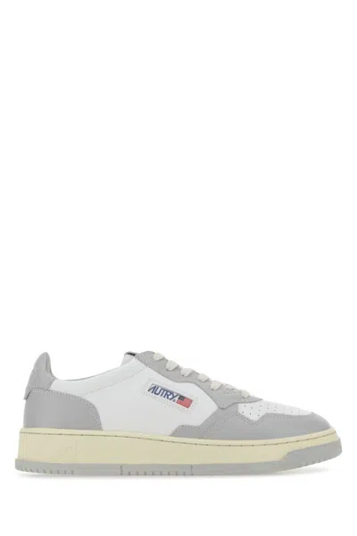 Autry Multi Color Lace Up Sneakers In Gray