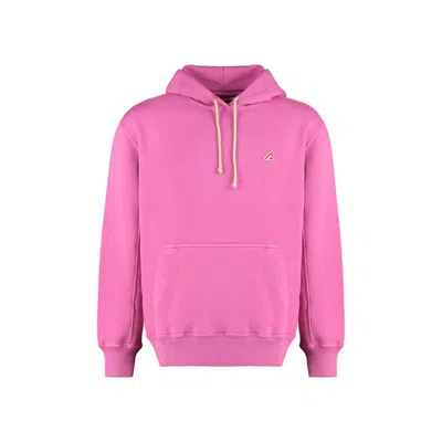 Autry Multicolor Cotton Hoodie In Pink