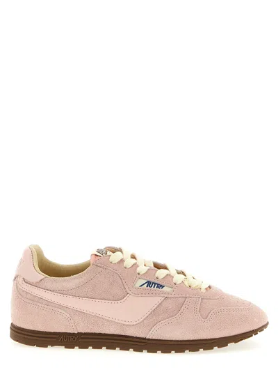 Autry Multicolor Cowhide Low Top Women's Sneakers In Pink