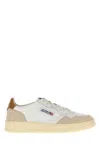 Autry Low-top Sneakers With Suede Inserts And Contrasting Heel In Multi
