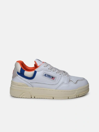 Autry Multicolor Leather Sneakers In White