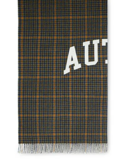 Autry Multicolor Wool Blend Blanket In Green