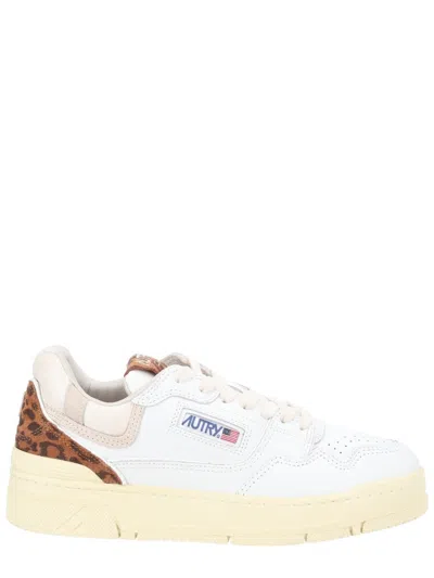 Autry Multicolour Leather Sneaker In Animal Print