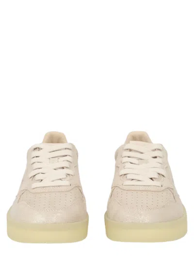 Autry Multicolour Sleek Laminated Suede Leather Sneakers In Pink