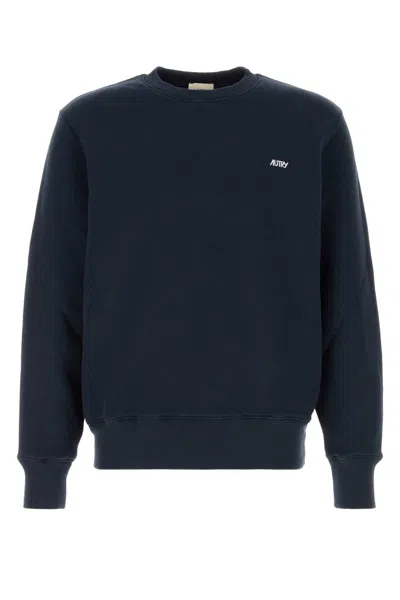 Autry Embroidered Logo Crewneck Sweatshirt In Blue