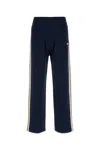 Autry Viscose Blend Trousers With Logo In Blue