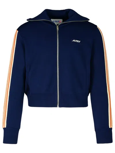 Autry Navy Viscose Blend Sweatshirt