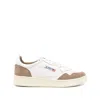 Autry 'medalist' Sneakers In White Leather And Brown Suede