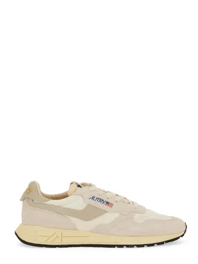 Autry Neutrals Reelwind Low Nylon Suede Sneakers