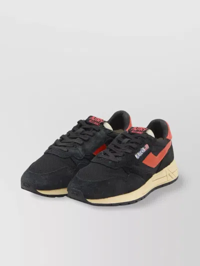 AUTRY NYLON AND SUEDE LOW SNEAKERS