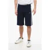 Autry Nylon Blend Shorts With Contrasting Side Bands In Blue