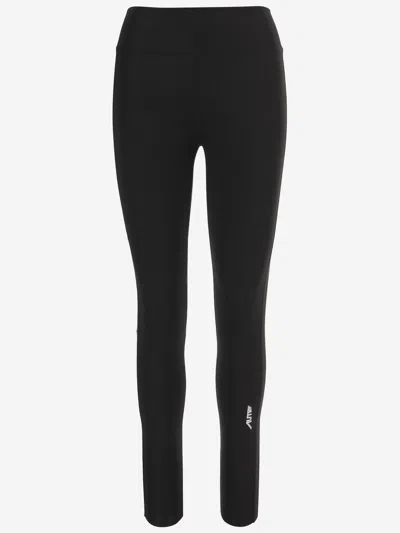 Autry Nylon Blend Skinny Trousers In Black