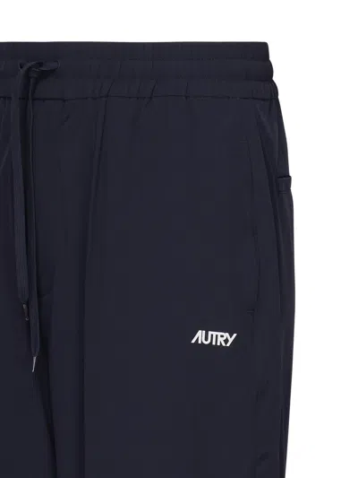 Autry Nylon Blue Joggers With Logo