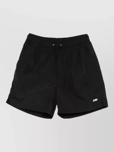 Autry Nylon Main Man Shorts Side Pockets In Black