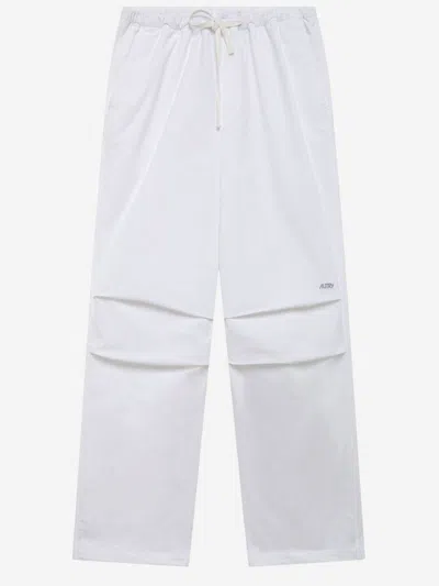 Autry Nylon Pants With Logo In White