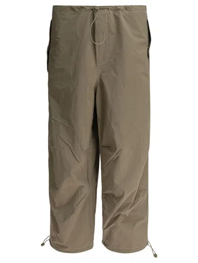Autry Nylon Reflex Parachute Trousers In Green