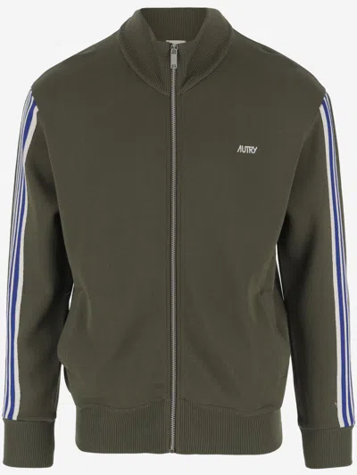 Autry Olive Green High Neck Logo Sweatshirt
