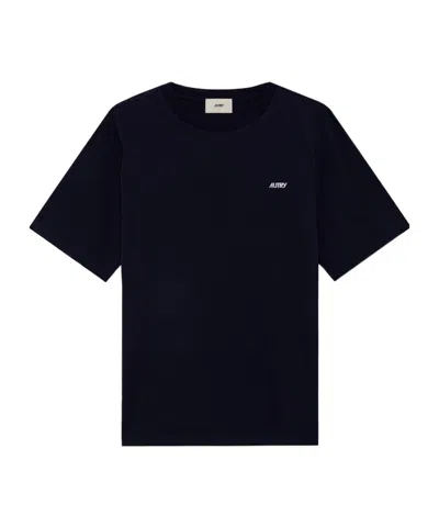 AUTRY AUTRY LOGO-EMBROIDERED CREWNECK T-SHIRT