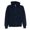 Autry Oversized Blue Neoprene Jacket With Raglan Sleeves In Black