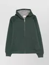 Autry Oversized Hooded Neoprene Jacket In Green