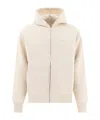 Autry Hooded Kangaroo Ribbed Jackets In White