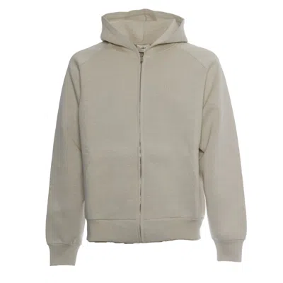 Autry Oversized Neoprene Jacket With Zip Closure And Cozy Hood In Grey