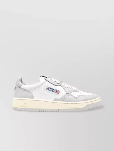 Autry Leather Medalist Low-top Sneakers In Grey