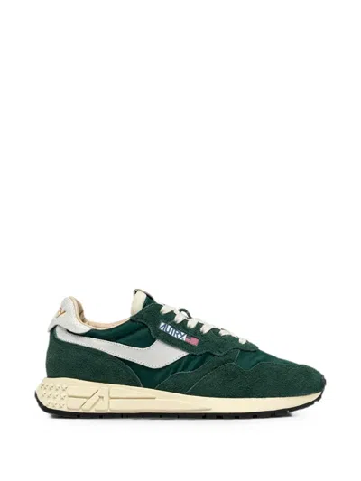 Autry Panelled Low-top Sneakers In Green