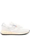 Autry Reelwind Sneakers In Gray And White With Suede In White