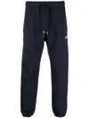 Autry Drawstring Waist Logo Track Pants In Blue