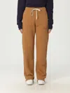 Autry Elastic Waistband Relaxed Fit Side Pockets Trousers In Brown