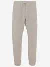 Autry Grey Cotton Sweatpants With Black Logo In Grey