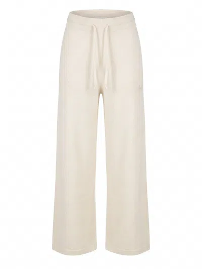 Autry Ribbed-knit Drawstring Trousers In White